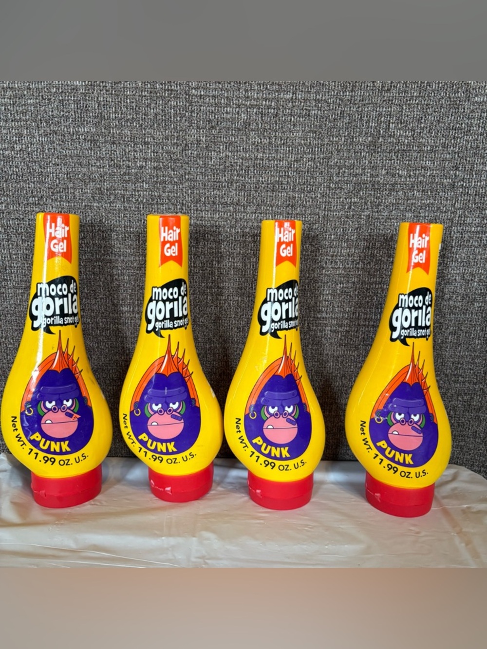 Gorilla Snot Gel Hair Styling Agent 4 Pack 11.99 Ounce High Hold Formula Punk